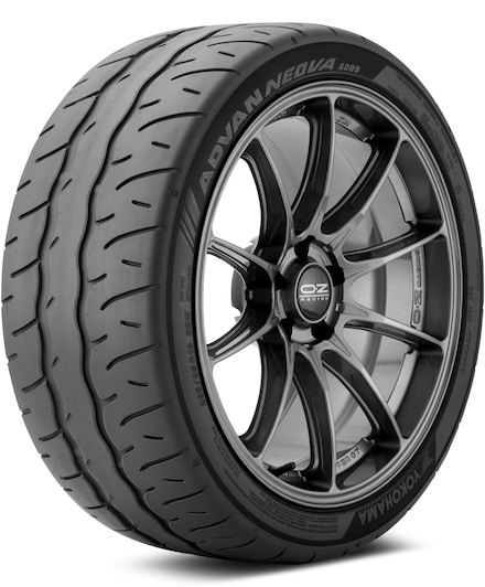 YOKOHAMA ADVAN NEOVA AD09 195/45R17 RMP 520F ブラック/リムポリッシュ 17インチ 7J+40 5H-114.3 4本セット