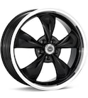Wheel in carousel - American Racing Authentic Hot Rod AR105 Torq-Thrust M Black w/Mach Lip