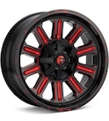 Wheel in carousel - Fuel Off-Road Hardline Black w/Red Accent