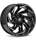 Wheel in carousel - Fuel Off-Road Reaction Gloss Black w/Milled Accent