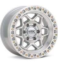 KM553 Torx Gloss Silver Machined w/Clear