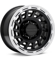 Halo 8-Lug Satin Black w/Silver Ring