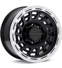 Wheel in carousel - Raceline Halo 8-Lug Satin Black w/Silver Ring