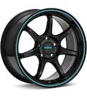 Gloss Black w/Teal Stripe