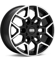 Oasis 6-lug Machined w/Black Accent