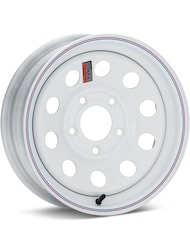Trailer 15 5-Lug Gloss White w/Stripes